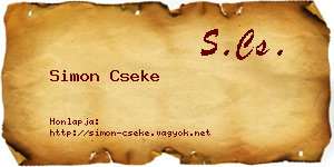 Simon Cseke névjegykártya